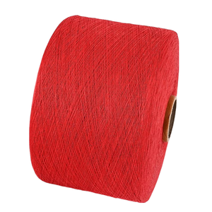 Fábrica al por mayor Nm34/1 Nm24/1 20/1 Color rojo corazón ecológico reciclado extremo abierto hilo de tejer de algodón mezclado - Product Image 2