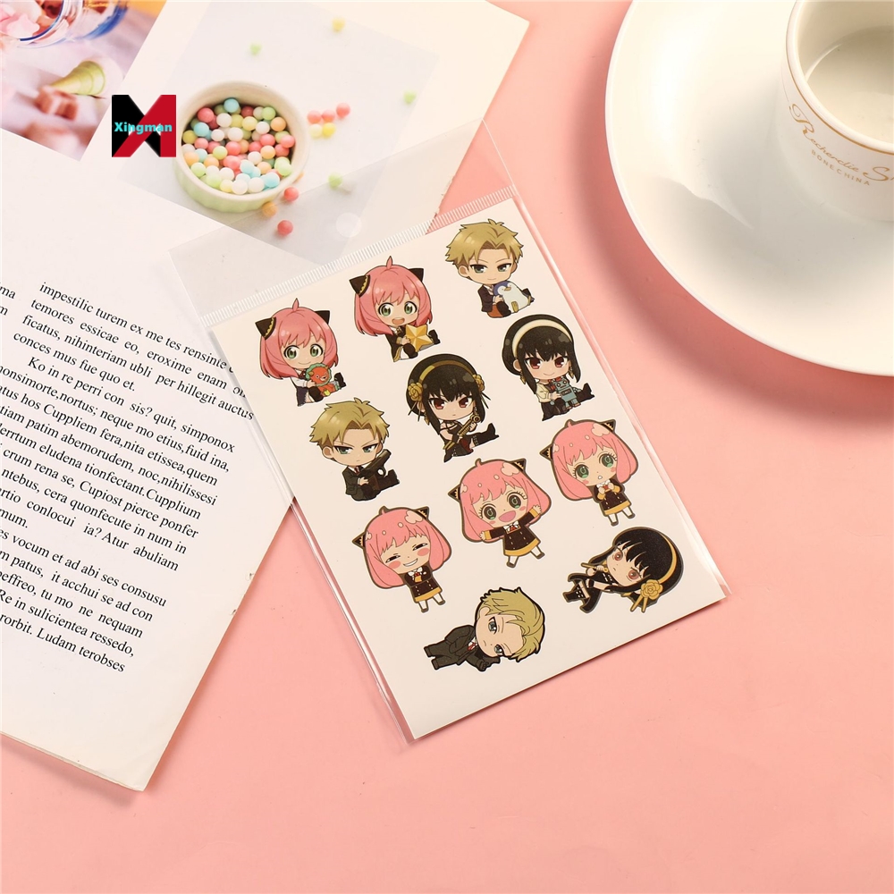 Японское аниме шпион x семья мультяшный персонаж ания тату наклейки