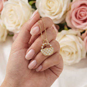 yunnique Luxury Women's Clavicle Necklace 18K Gold Pave Zircon Pendant Everyday Wear Jewelry - Product Image 2