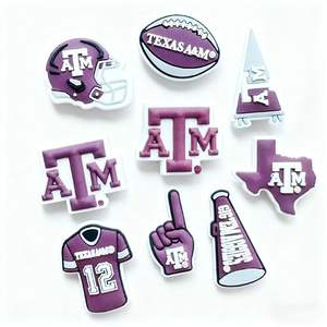 Amerikaanse Universiteit van Florida voetbalteam geïnspireerde PVC rubberen schoenbedels, hippe schoenversieringen als cadeau - Product Image 4