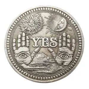프로모션 맞춤형 새로운 Eur-o 금속 동전 기념품 동전 예 또는 아니오 기념 동전
