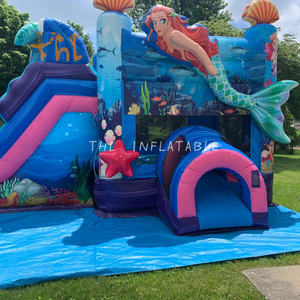 Combo toboggan <span class=keywords><strong>de</strong></span> maison <span class=keywords><strong>de</strong></span> rebond <span class=keywords><strong>de</strong></span> sirène <span class=keywords><strong>de</strong></span> beauté avec la piscine <span class=keywords><strong>petite</strong></span> sirène château plein d'entrain gonflable <span class=keywords><strong>de</strong></span> princesse château plein d'entrain avec la glissière - Product Image 6