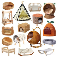 Hamac mural pour chat en bois massif, directement de l'usine, lit pour chat, niche amovible et lavable, panier pour animaux de compagnie, nid de sommeil pour chats, meubles pour chats