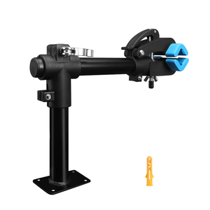 Support de réparation mural pour vélo de montagne, rotation à 360°, réglable, pliable, support de travail à pince, support d'entretien extérieur - Product Image 2
