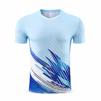 Chemises de sport respirantes et à séchage rapide en nylon et élasthanne pour femmes, avec logo personnalisé, pour badminton, volley-ball et tennis de table, fabriquées en Chine.
