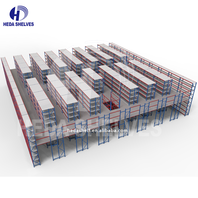 Gran Proyecto 400 almacén de múltiples mezzanine integrado sistema de rack para metal estantes de almacenamiento
