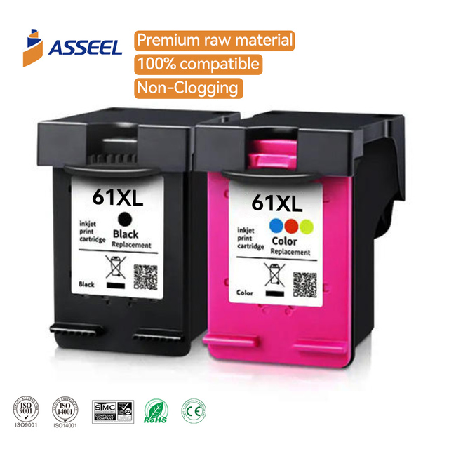 ASSEEL Print Head Inkjet Printer Cartridge 61XL 301XL 122XL 802 Premium Color Remanufactured Deskjet 1000/1010/1011/1012/1015