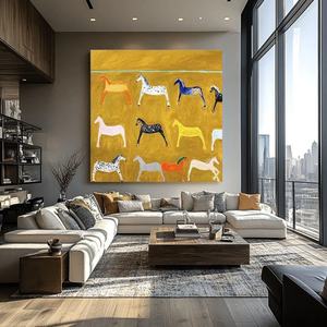 Art mural 3D contemporain, carré, abstrait, minimaliste, fantaisie, décoration moderne pour la maison et la galerie - Product Image 1