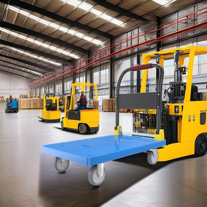 150kg Khả năng chịu tải thép gấp phẳng kho di chuyển giỏ hàng với bốn bánh nhựa nền tảng Xe Đẩy Tay OEM tùy chỉnh - Product Image 5