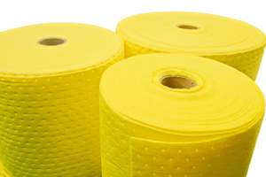 Rouleaux absorbants d'huile jaune à alvéoles écologiques Tampons pour sacs industriels pour garder les lieux de travail en sécurité Rouleau absorbant d'huile propre - Product Image 3