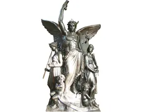 Large Outdoor Metal Garden Art Mythology Gold Laurel Angel Sculpture Greek Goddess Of Victory Sculpture Bronze