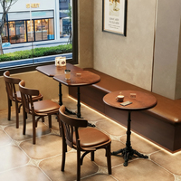 Meubles commerciaux modernes, tables et chaises pour hôtels, cafés, restaurants, ensembles de sièges pour cafés, chaises et tables en bois pour salles à manger