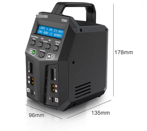 Chargeur/déchargeur double pour batterie Lipo AC/DC T200 T400 T100 pour drone Traxass RC, charge rapide - Product Image 5