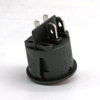 PA66 Mini interrupteur d'alimentation mécanique rond 4PIN Interrupteurs à bascule marche-arrêt noirs
