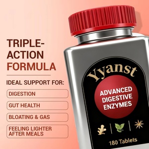 Comprimés d'enzymes digestives avancées à marque privée pour adultes, au vinaigre de cidre de pomme, gingembre et feuille de menthe poivrée, pour une digestion saine - Product Image 3