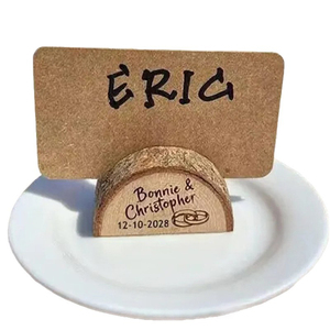 Personalized Wooden <b>Table</b> <b>Number</b> <b>Holders</b> Custom Engraved Name Letters Rustic Style Creative <b>Wedding</b> Tabletop Sign Decorations - Product Image 5