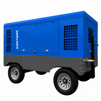 Compresseur d'air industriel mobile portable à vis, robuste, avec moteur diesel, 900CFM 1100CFM 25bar 362Psi, avec roues