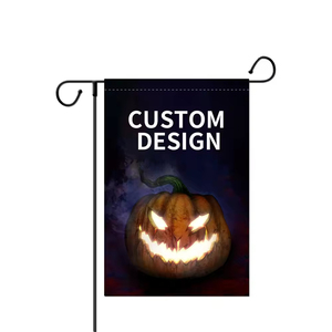 Drapeaux personnalisables en polyester écologique pour l'extérieur, à double face, avec mât en aluminium, découpe et impression par l'usine Gahum - Product Image 1