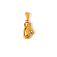F486 Breloques permanentes en acier inoxydable plaqué or 18 carats pour accessoires de bijoux DIY, sacs, chaussures, chaînes, outils, ciseaux, gants de boxe