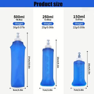 Botella de Agua Plegable Personalizada con Logotipo, Libre de BPA, para Correr, Ciclismo, Deportes de Montaña y Competencia - Product Image 2