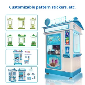 Machine à crème glacée commerciale en libre-service, pour desserts faits maison, avec code QR, mini, pour enfants, entièrement automatique, modèle tendance - Product Image 2