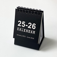 Calendrier de bureau en papier écologique personnalisé 2026, style pastoral, professionnel, mensuel, sur chevalet, marque CHR, différentes tailles, pour le bureau