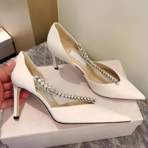 Escarpins élégants à bout pointu en maille, ornés de cristaux thermocollés étincelants, pour mariée et soirée, chaussures sophistiquées pour femme - Product Image 3