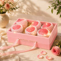 Boîte Cadeau pour Fruits Personnalisée en Carton avec Couvercle Transparent, Ruban et Feuille d'Or, Prix d'Usine en Gros, Écologique et Sûre pour les Aliments