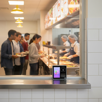 Terminal de paiement tout-en-un avec prise en charge du paiement par balayage de la paume et de la carte RFID, processeur RK3568, 4G/WiFi/Ethernet, système d'optimisation de la cantine
