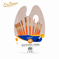 Ensemble de pinceaux de peinture Xin Bowen 13 pièces avec palette pour peinture à l'huile, acrylique, aquarelle, kit professionnel de fournitures artistiques en nylon
