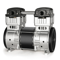Kompresor Udara Piston HCEM Tanpa Oli 1100W AC, Kompresor Udara Bebas Oli untuk Industri