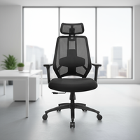 Chaise de bureau ergonomique avec dossier en maille respirante et siège réglable pour une utilisation prolongée à domicile ou au bureau