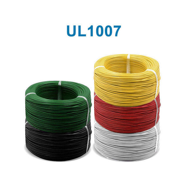 UL1007 300V PVC Insulated Electronic Wire Stranded Tinned Copper Hook up Wire Custom Color Electrical Cable Electrico