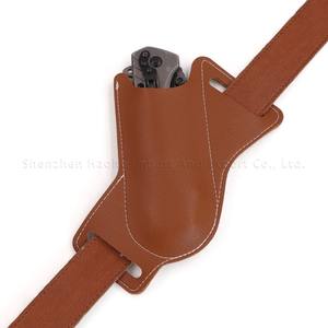 Funda <span class=keywords><strong>de</strong></span> Cuchillo <span class=keywords><strong>de</strong></span> Cuero PU Resistente - Funda Ligera para Cinturón para <span class=keywords><strong>Supervivencia</strong></span> y Uso Diario, Funda para Cinturón Resistente al Agua para Camping - Product Image 4