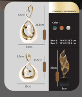 Vente en gros, best-seller : Ornements géométriques de luxe nordique pour couple, décoration de salon, artisanat animalier, blanc et orange, fait main, décoration intérieure