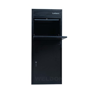 Metal stainless steel mailbox Outdoordelivery cabinet Black mailbox Standing inbox Two purpose mailbox cabinet letterbox dropbox
