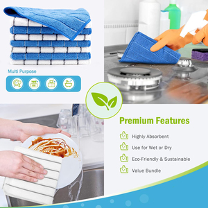 Paños <span class=keywords><strong>de</strong></span> Limpieza <span class=keywords><strong>Reutilizables</strong></span> al por Mayor, 30*30cm 40*60cm, Paños Absorbentes para Platos <span class=keywords><strong>de</strong></span> Secado Rápido, <span class=keywords><strong>Toallas</strong></span> <span class=keywords><strong>de</strong></span> Microfibra para Cocina OEM - Product Image 3