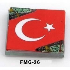 Aimant de mauvais yeux en verre de 5x5 cm Aimant d'outil de tournage de conception unique - Product Image 1