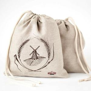 Sac en toile de coton écologique 11 x 15 pouces avec cordon de serrage, réutilisable, naturel, pour pain, sacs non blanchis pour pain fait maison - Product Image 2