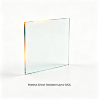 Lámina de Vidrio de Aluminosilicato Resistente a Impactos Térmicos, Estable a Altas Temperaturas hasta 600 Grados C, para Iluminación de Hornos Industriales