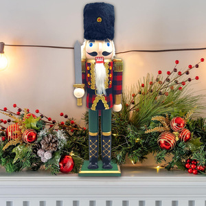 Schiaccianoci <span class=keywords><strong>in</strong></span> <span class=keywords><strong>legno</strong></span> alto 38cm decorazioni natalizie schiaccianoci soldato <span class=keywords><strong>in</strong></span> Stand Ornamenrs di natale - Product Image 3