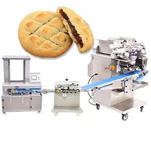 Industrial automática Linha de Produção de Biscoitos Do Bolinho Recheado Que Faz A Máquina