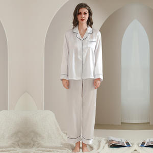 <span class=keywords><strong>Pigiama</strong></span> Intero di Lusso da <span class=keywords><strong>Donna</strong></span> in Raso Tinta Unita Taglia <span class=keywords><strong>XS</strong></span> Stile Casual Morbido per Estate e Inverno Fornitura ODM - Product Image 1