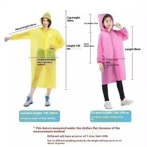 EVA Thickened Non Disposable Raincoat <b>Set</b> Lightweight Rainproof Durable Adult and Elementary School Raincoats Home Gifts - Product Image 5