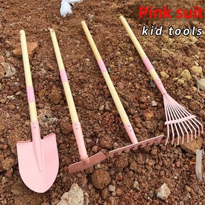 PINSHUN พลั่วขนาดเล็กสำหรับเด็กอนุบาล สีชมพูเบจ สำหรับขุดทราย ชายหาด ของเล่นกลางแจ้ง ของเล่นขุดดิน ของเล่นทำสวน - Product Image 3