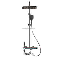 Meilleure vente en stock : Ensemble de douche thermostatique à touches piano, 4 modes, 4 sorties, jet doux, chromé – Le favori d'Europe et d'Amérique