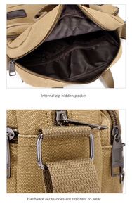 Maletín para Portátil de Lona Encerada Impermeable con Logotipo Personalizado, Maletín de Mensajero Vintage para Computadora, Bolso de Negocios para Oficina y Trabajo - Product Image 3
