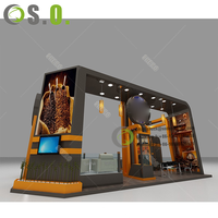 Kiosque de café intérieur moderne boisson jus Bar affichage comptoir meubles vitrine en bois Mobile kiosque de nourriture pour centre commercial