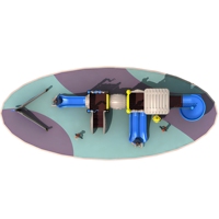 Toboggan en acier pour enfants et tout-petits, équipement de terrain de jeu extérieur pour parcs d'aventure et centres commerciaux