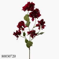 Bouganvillier en Soie Réaliste à 7 Branches, Feuilles Rouge Violet Profond, Fleurs pour Décoration de Noël, Remise de Diplôme, Maison et Jardin, 90cm
